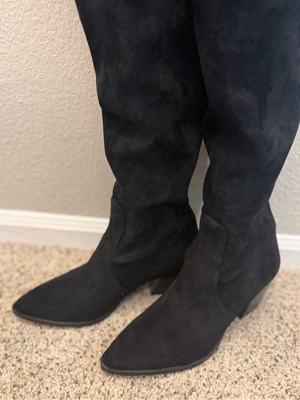 Thursday Boot Co. Tempest Over-the-Knee Boots – Black Suede, Size 9 - Picture 5 of 8